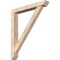 Ekena Millwork Traditional Slat Smooth Bracket w/ Offset Brace, Douglas Fir, 5 1/2"W x 38"D x 44"H BKT0604X38X44TRA06SDF - alternate 1